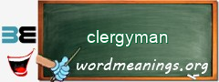 WordMeaning blackboard for clergyman